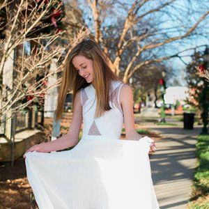 Beautiful white BCBG Maxazria dress